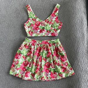 Floral skirt set